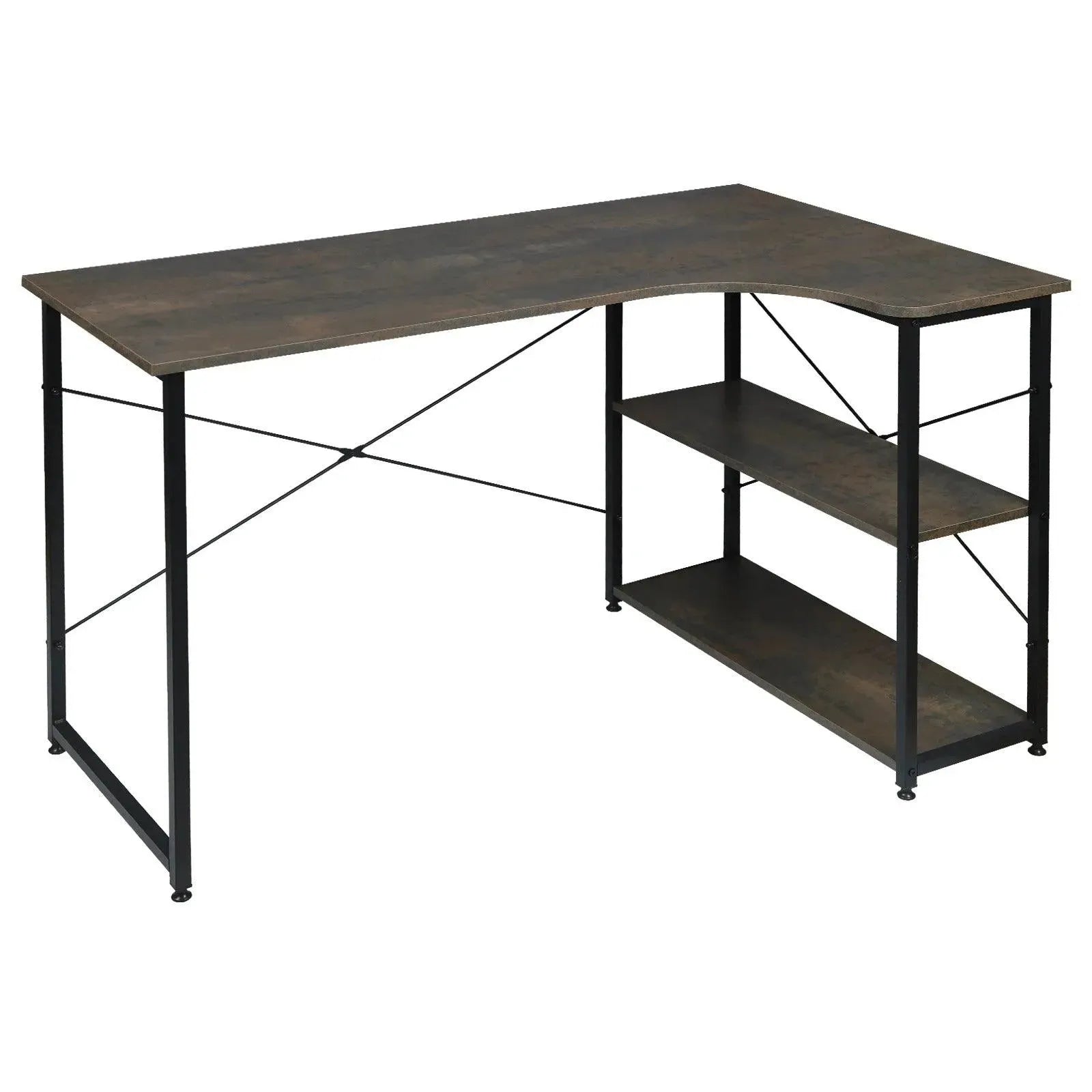 Feronza™ L-Vormige Computer Tafel – Bureau Werkstation voor Studie en Gaming - Feronza