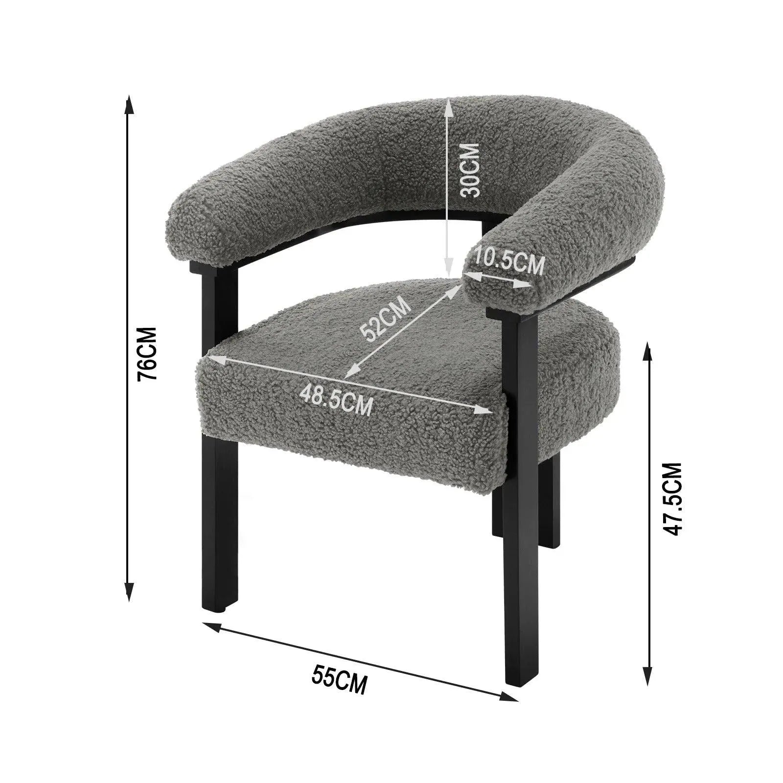 Feronza™ Lounge Chair – Geïntegreerde Relaxstoel met Fleece Zitting en Massief Houten Poten - Feronza