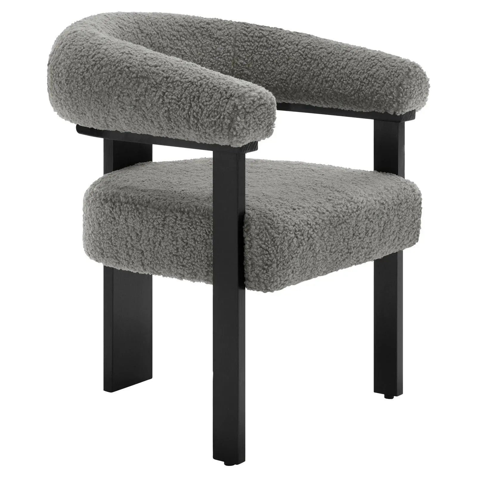 Feronza™ Lounge Chair – Geïntegreerde Relaxstoel met Fleece Zitting en Massief Houten Poten - Feronza