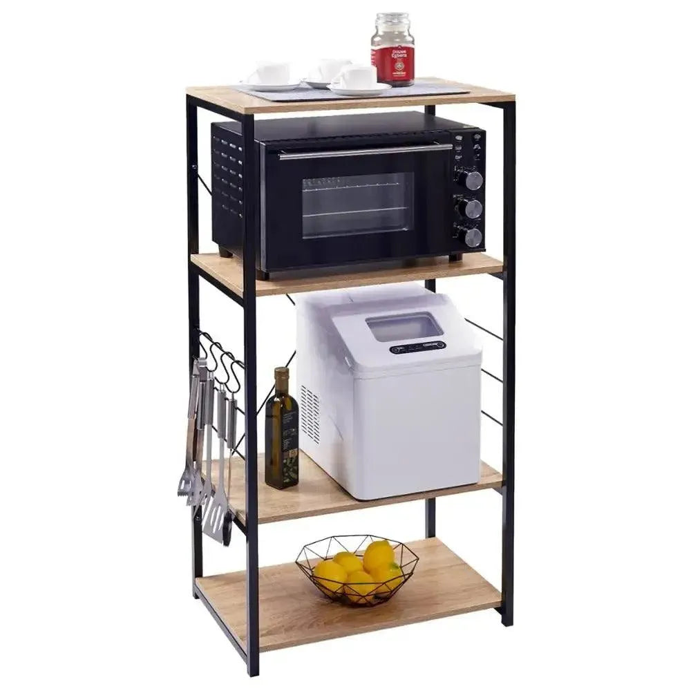 Feronza™ MDF Houten en Stalen Keukenrek 4 Laags 90x40x95 cm - Feronza