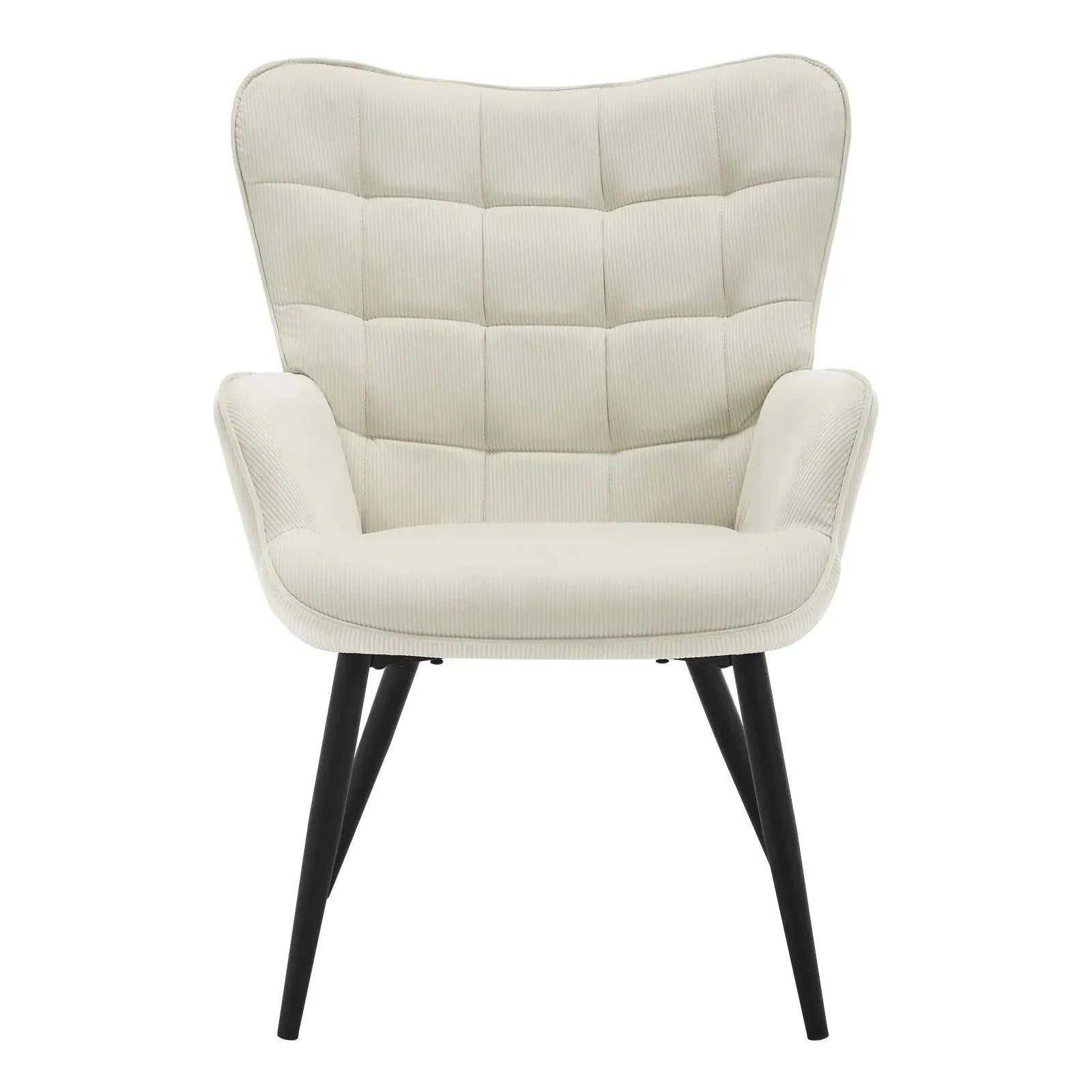 Feronza™ Modern Wingback Armchair – Vintage Gevoerde Relaxfauteuil voor Lezen, TV en Ontspanning in de Woonkamer - Feronza