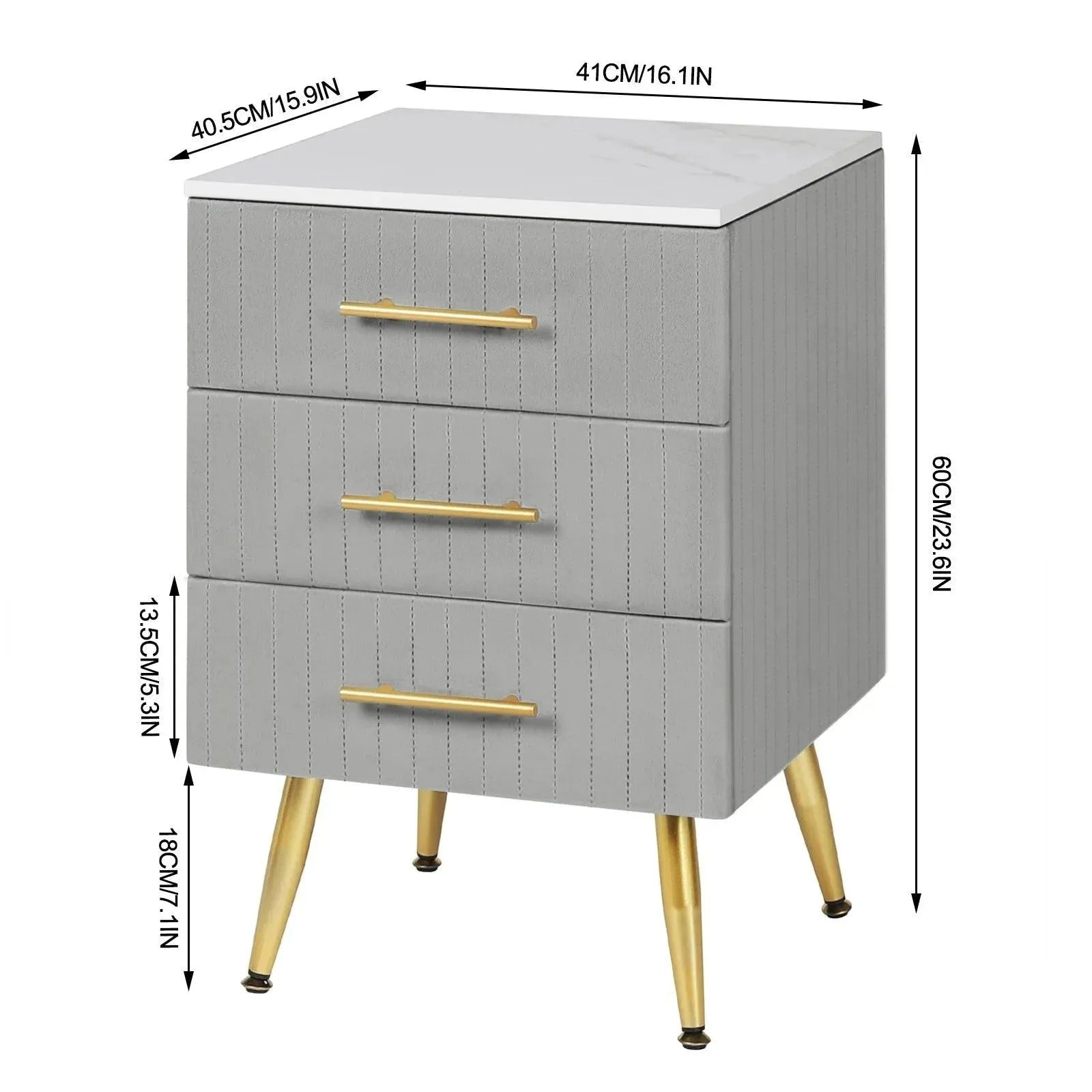 Feronza™ Nachtkastje met 3 Lades - Feronza