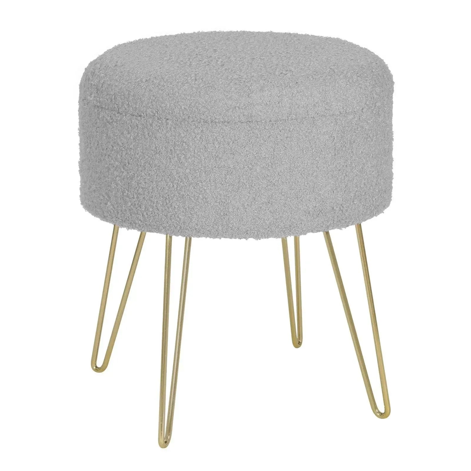 Feronza™ Nordic Opbergkruk met Opslagruimte – Ronde Voetenbank, Dressoir, Home Sofa Ottoman, Zithoek voor Woonkamer en Slaapkamer - Feronza