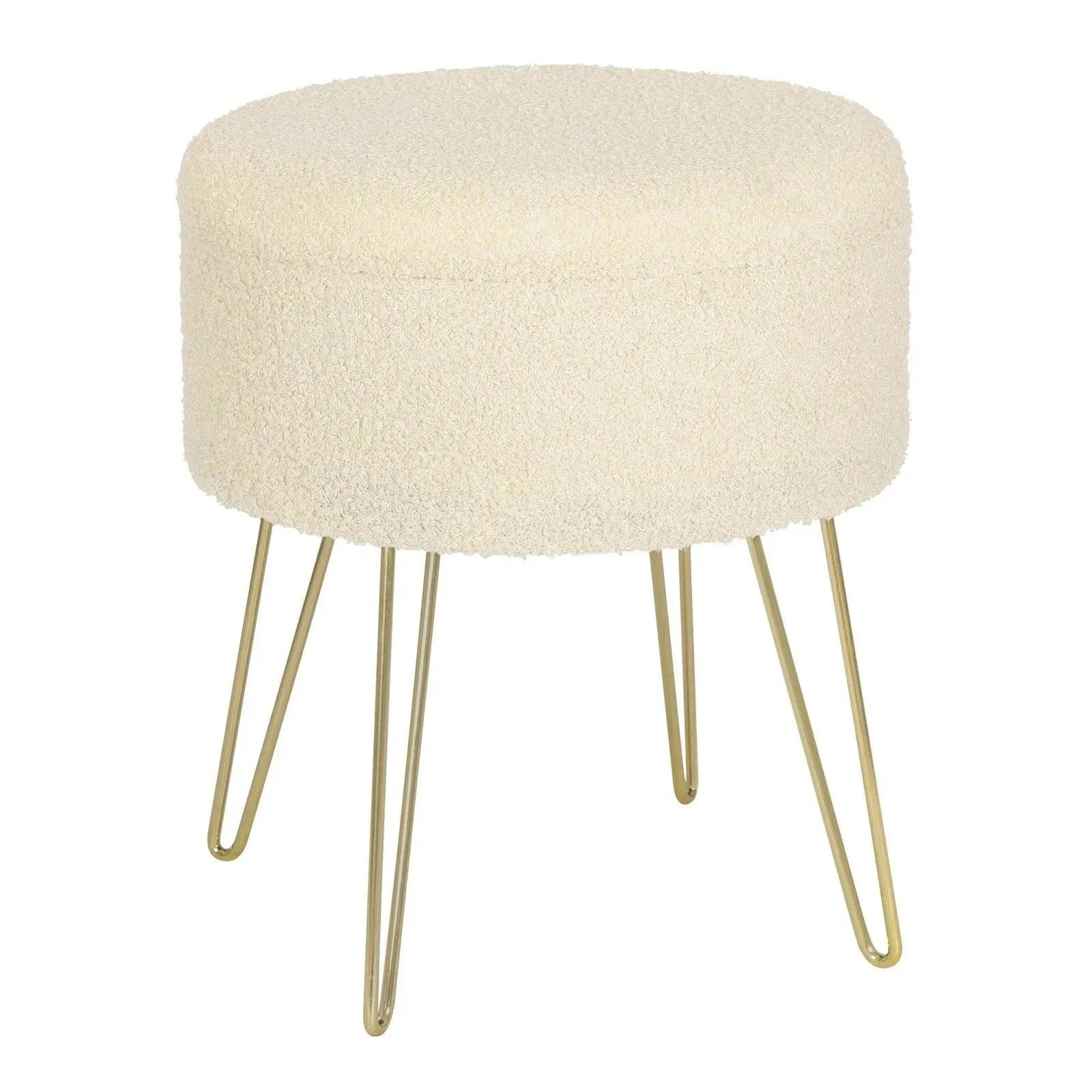 Feronza™ Nordic Opbergkruk met Opslagruimte – Ronde Voetenbank, Dressoir, Home Sofa Ottoman, Zithoek voor Woonkamer en Slaapkamer - Feronza