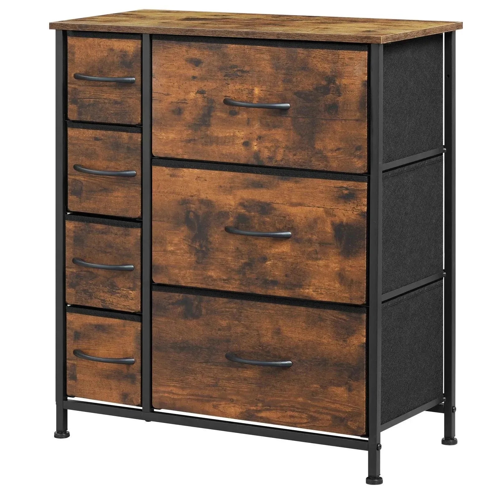 Feronza™ Opbergkast met 7 Lades – Stoffen Ladenkast met Metaal Frame voor Woonkamer, Slaapkamer, Hal - Feronza