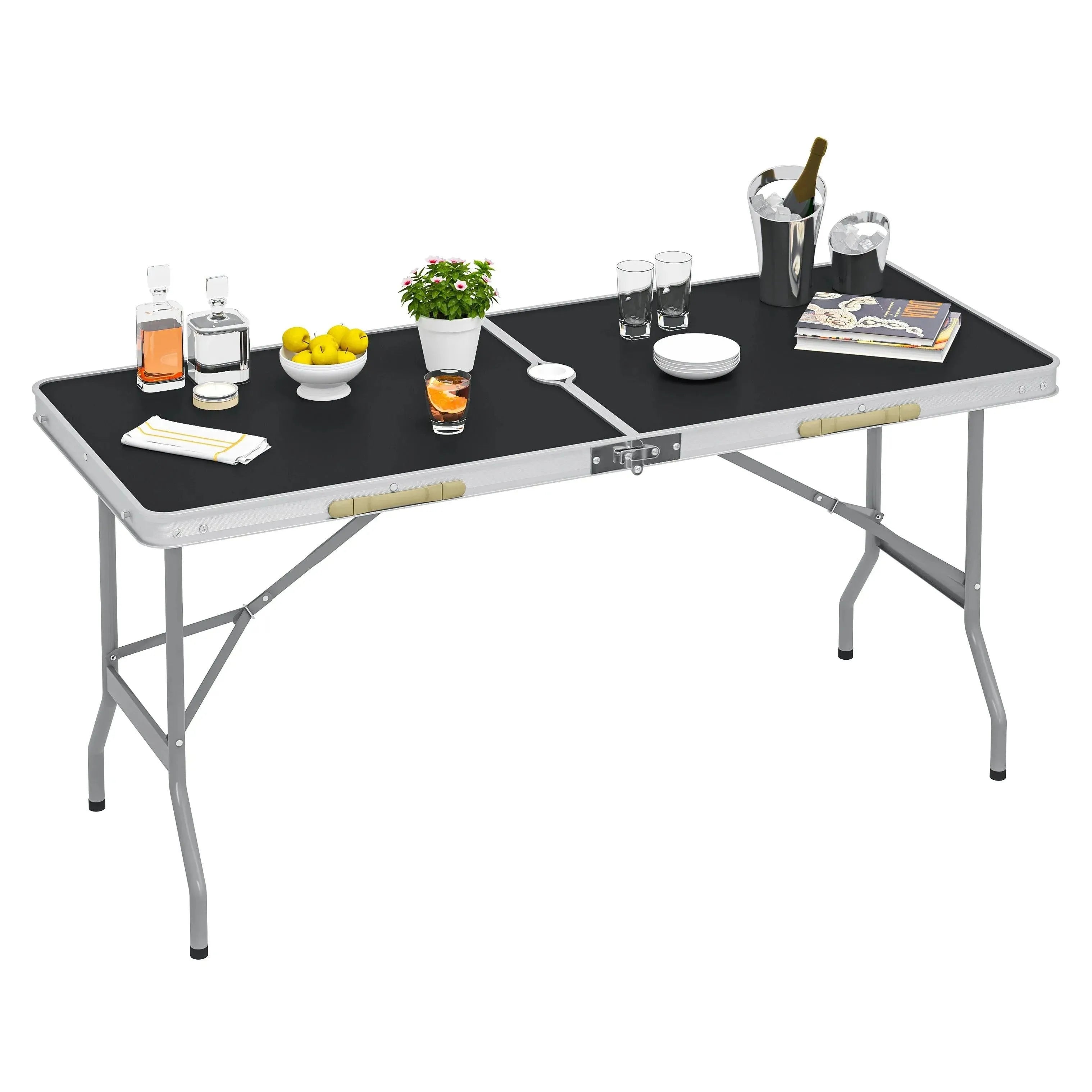Feronza™ Opvouwbare Tuin- en Campingtafel - Voor 6 Personen - Ideaal voor Buffetten en Feestjes - Feronza