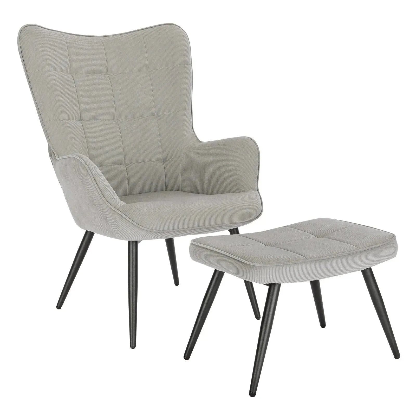Feronza™ Relaxfauteuil met Voetenbank – Lounge Wing Chair voor Woonkamer en Kantoor - Feronza