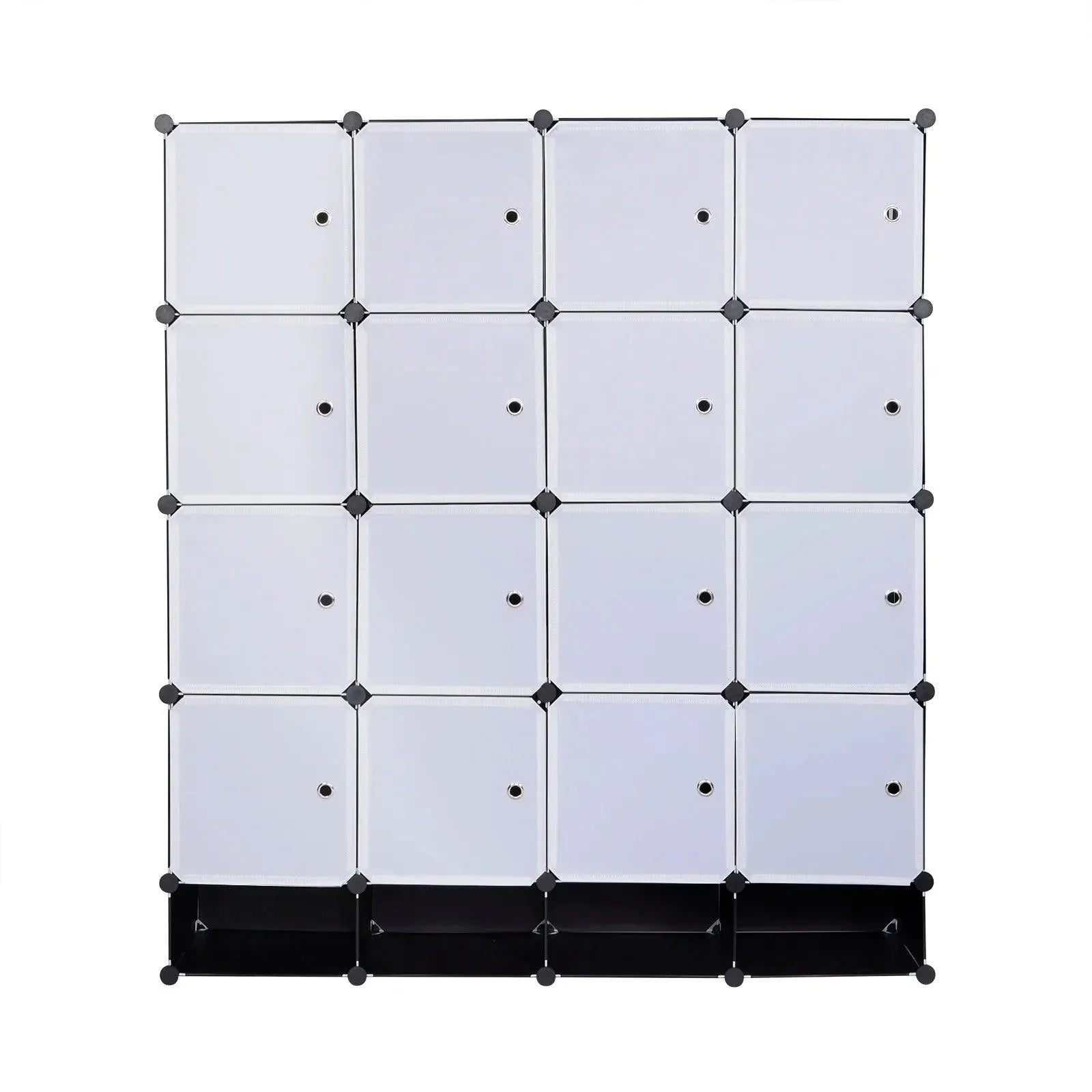 Feronza™ Set Plastic Kledingkast met 2 Kledingstangen en 14 Opbergvakken - Feronza