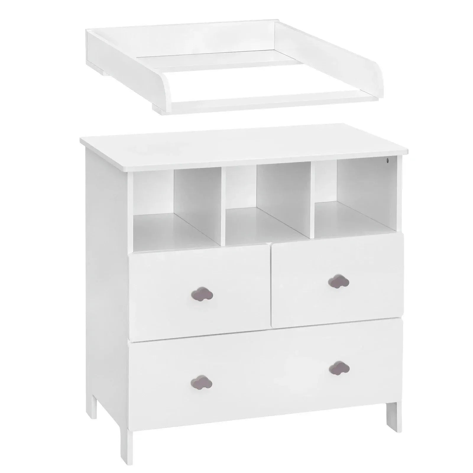 Feronza™ Verschoontafel voor Ladekast met Zijwanden - 60 x 10,5 x 80 cm - Feronza