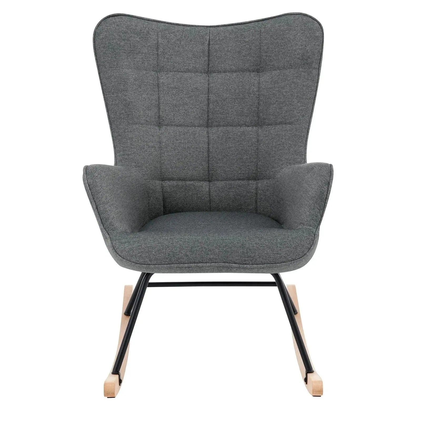 Feronza™ Volwassen Schommelstoel – Gevoerde Relaxfauteuil voor Woonkamer, Slaapkamer, Balkon en Tuin - Feronza
