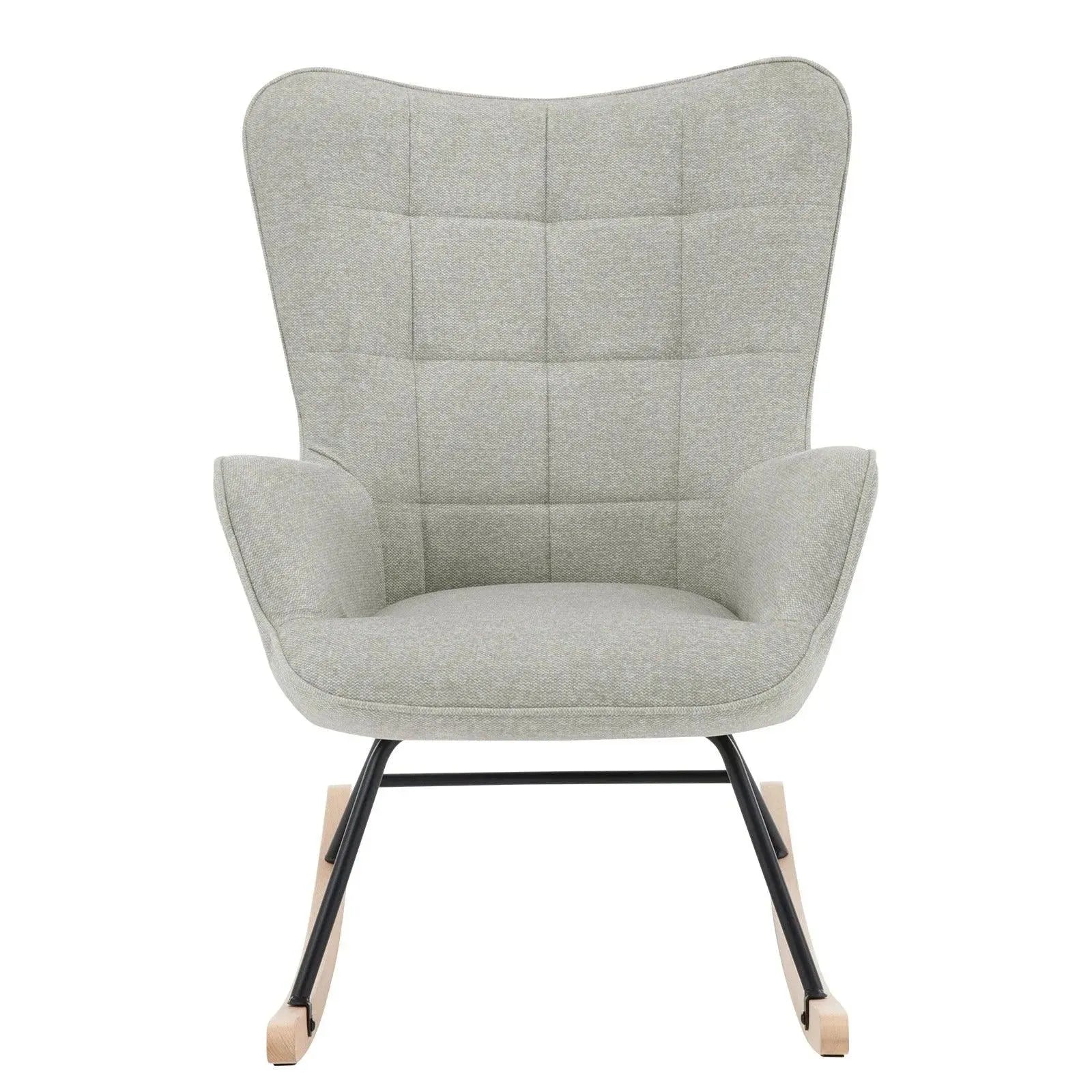 Feronza™ Volwassen Schommelstoel – Gevoerde Relaxfauteuil voor Woonkamer, Slaapkamer, Balkon en Tuin - Feronza