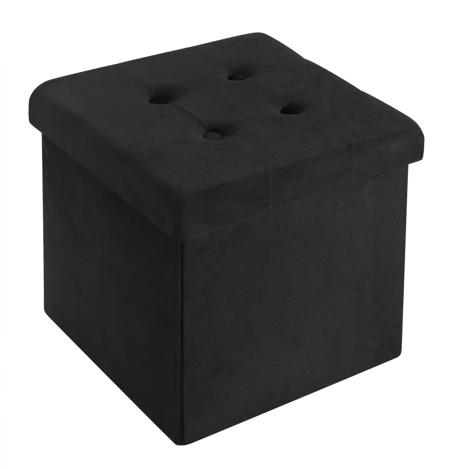 Feronza™ Vouwbare Opberg Ottoman Stoel Grijs Beklede Voetenbank Linnen Dressing Tafel Kruk Pouf Bank Verwijderbare Cover - Feronza