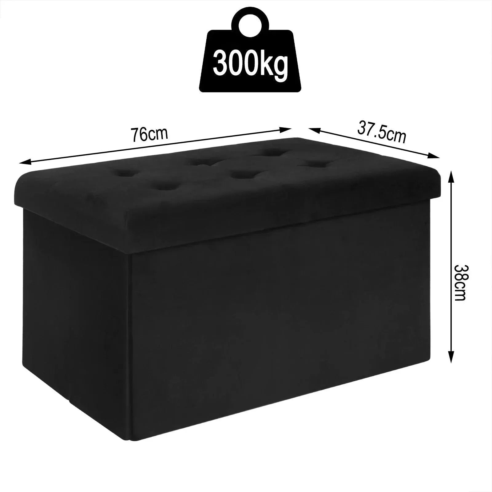 Feronza™ Vouwbare Ottoman Bank Opberg Voetenbank Kleurrijke Opvouwbare Opbergbox Beklede Zitting Verwijderbare Deksel Thuisdecoratie - Feronza