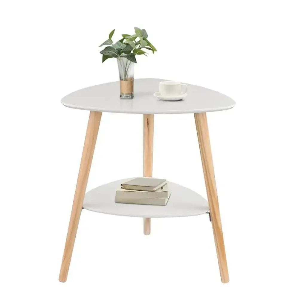 Feronza™ Wit Side Table met 2 Opbergruimtes - 50x40x55 cm - Feronza