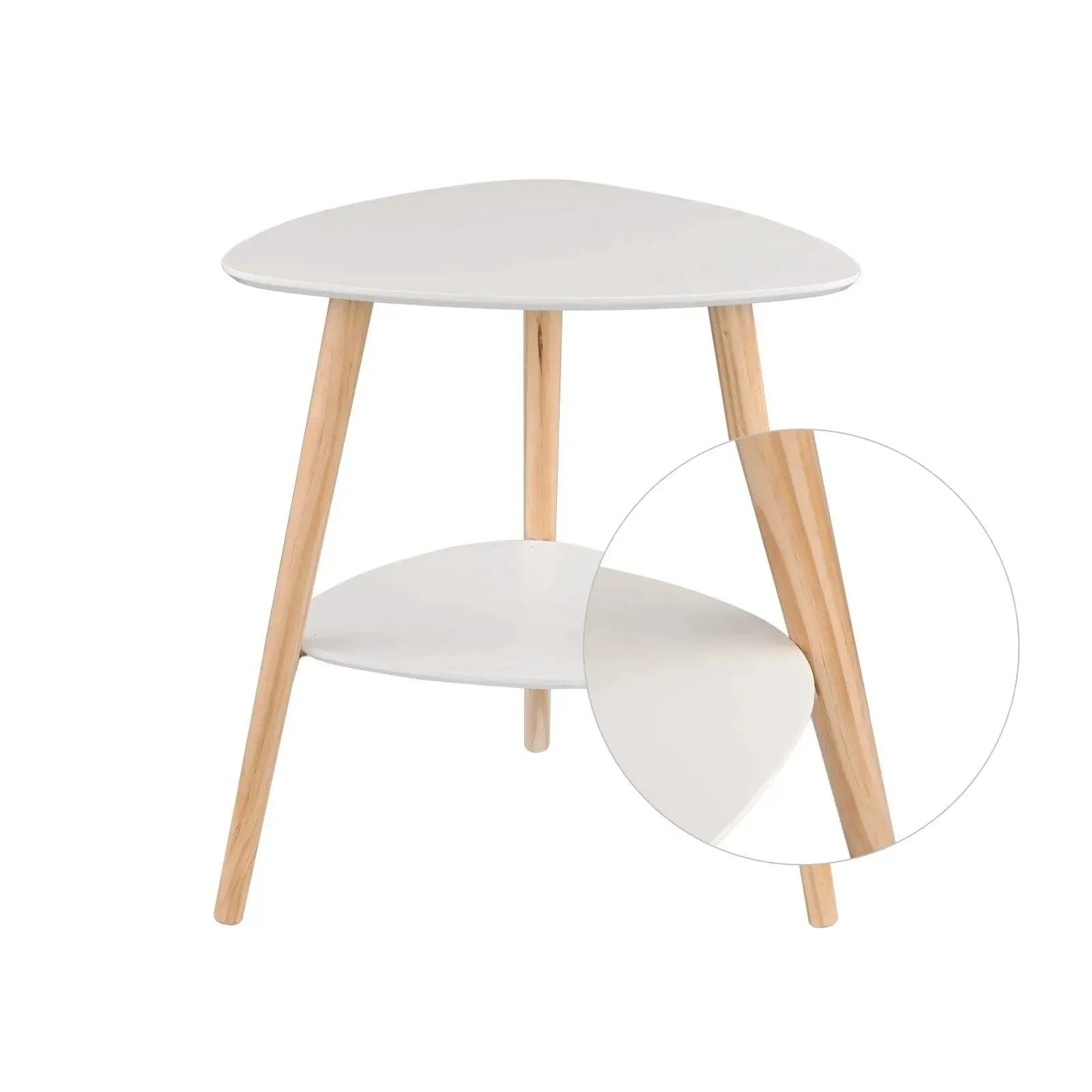 Feronza™ Wit Side Table met 2 Opbergruimtes - 50x40x55 cm - Feronza