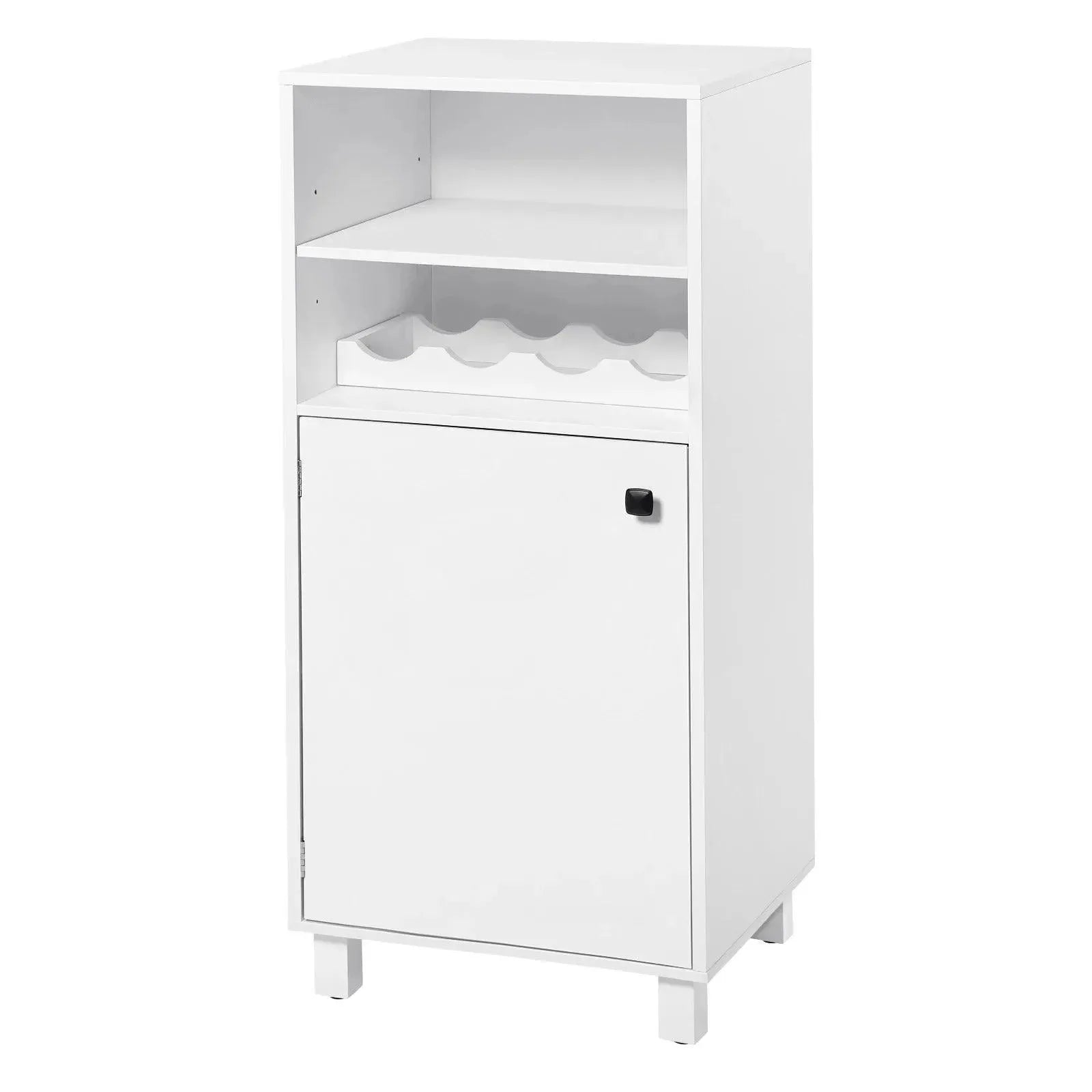 Feronza™ Witte Keuken Kast met Wijnrek – 48x108x40cm – Multifuntionele Opbergkast - Feronza