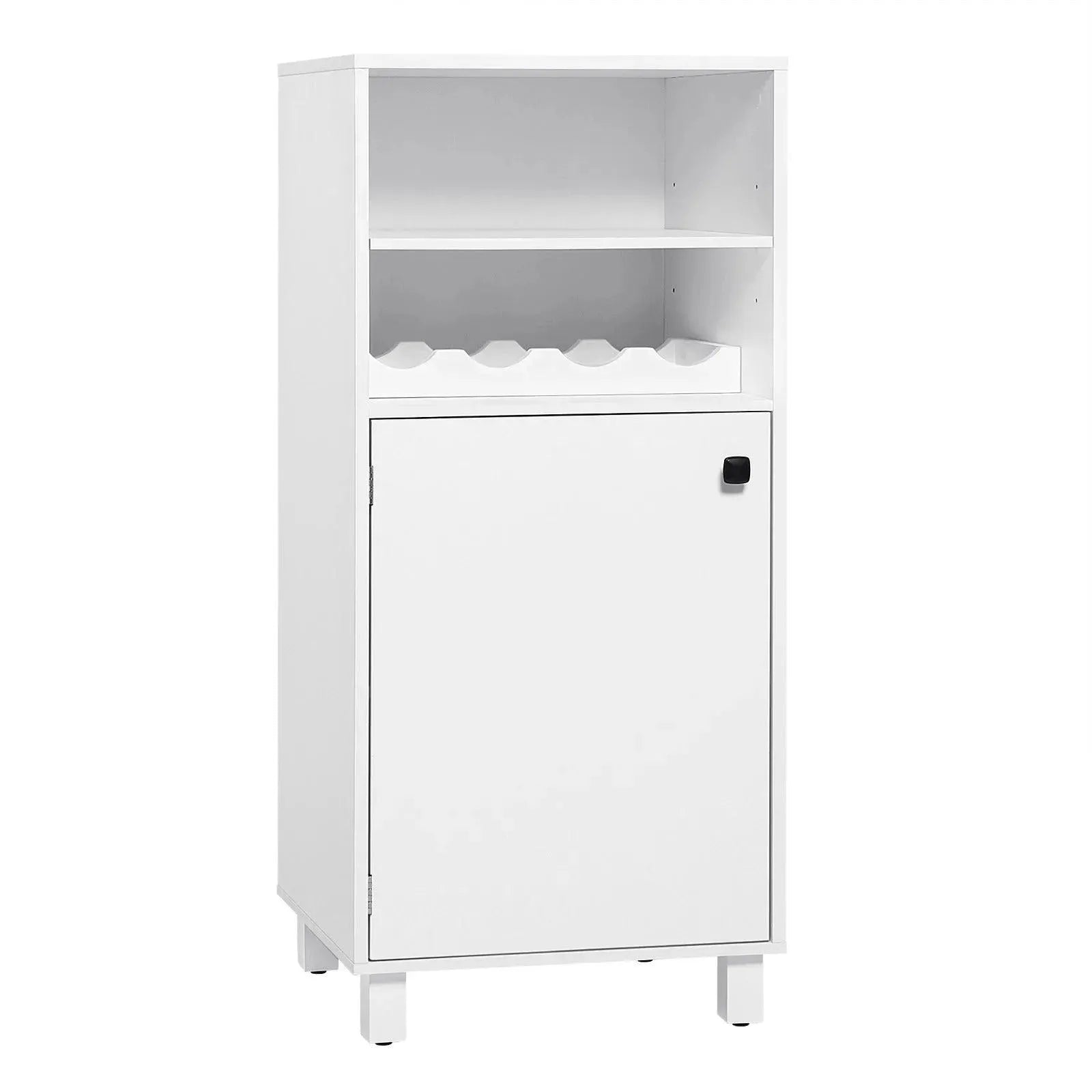 Feronza™ Witte Keuken Kast met Wijnrek – 48x108x40cm – Multifuntionele Opbergkast - Feronza