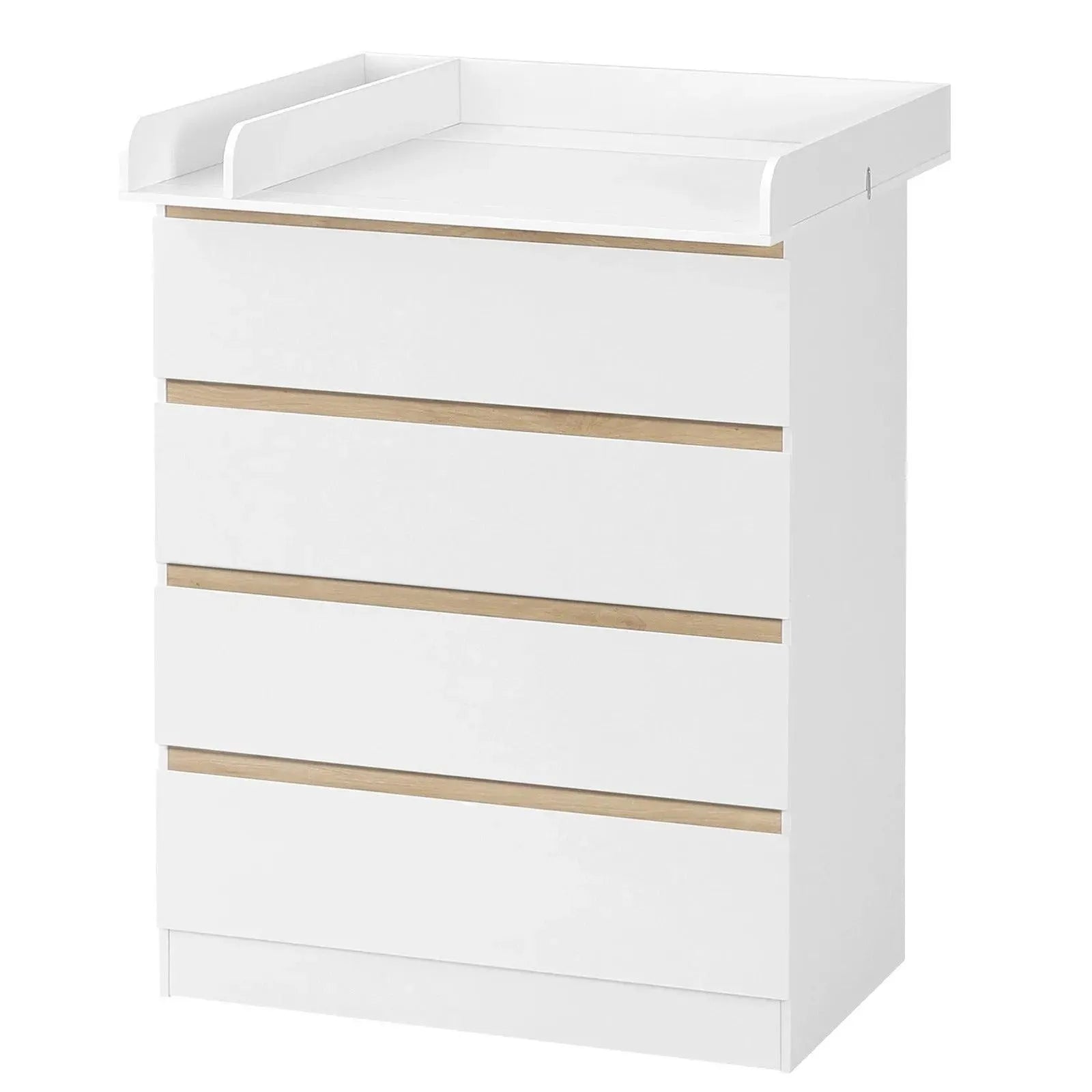 Feronza™ Witte Verschoontafel met 4 Laden - 80x75x109,2 cm - Feronza
