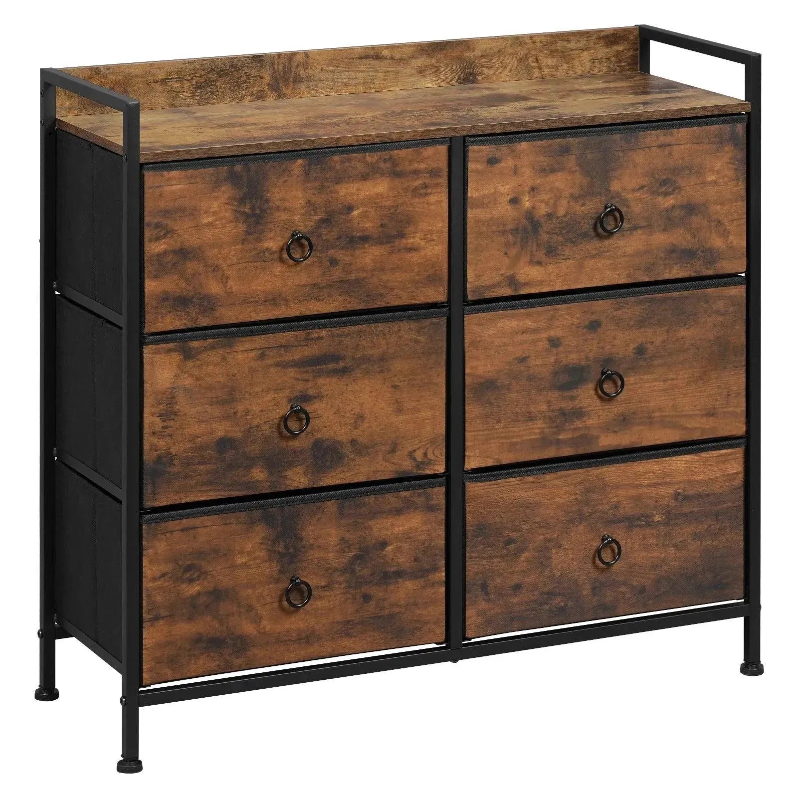 Feronza™ Woonkamer Kast – Ladenkast met 6 Stoffen Lades, Opberg Sideboard voor Slaapkamer, Hal en Thuisorganisatie - Feronza