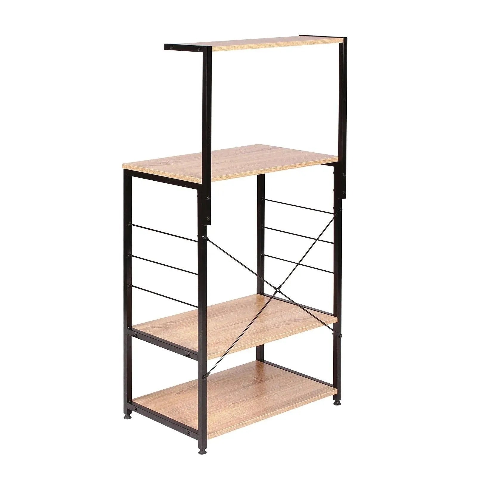 Feronza™ Zwaar Belastbare Magnetron Plank Met Kast – 4 Planken Opbergrek Voor Keuken – Met 4 Haken - Feronza