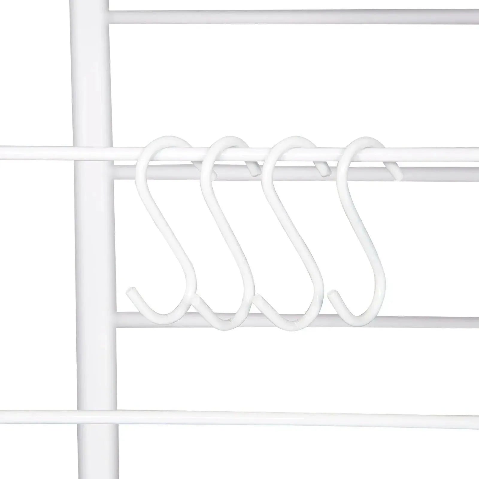 Feronza™ Zwaar Belastbare Magnetron Plank Met Kast – 4 Planken Opbergrek Voor Keuken – Met 4 Haken - Feronza